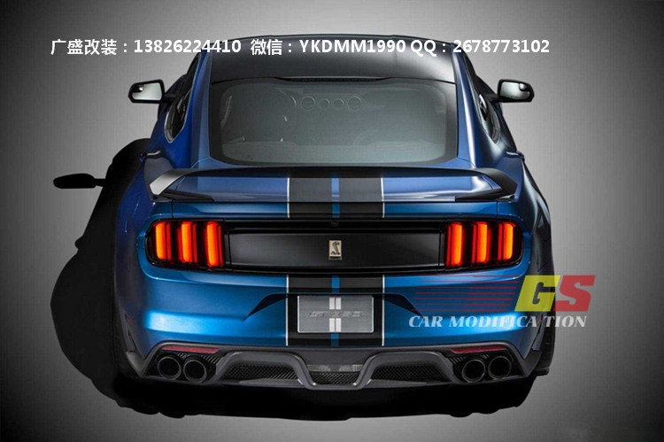 福特野馬2.3T改裝GT350碳纖維尾翼 GT尾翼 大包圍 野馬GT尾翼前唇