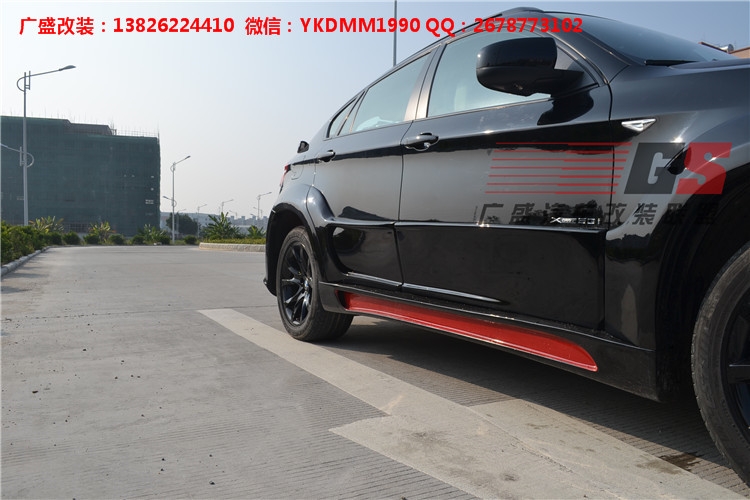BMW寶馬X6 E71改裝LUMMA寬體大包圍碳纖維機(jī)蓋后唇四出排氣管尾翼