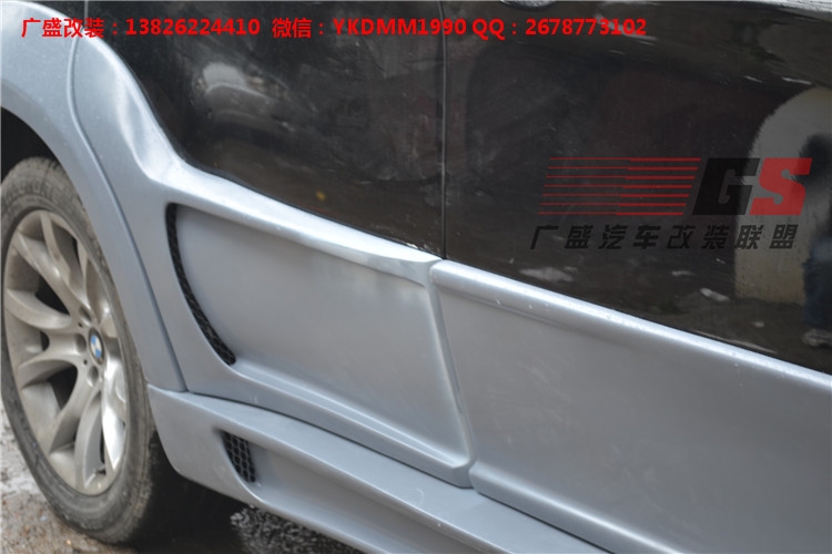 BMW寶馬X6 E71改裝LUMMA寬體大包圍碳纖維機(jī)蓋后唇四出排氣管尾翼