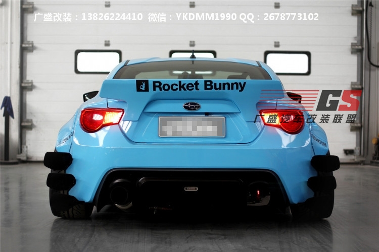 豐田86/斯巴魯BRZ改裝Rocket Bunny火箭兔二代尾翼寬體大包圍尾翼