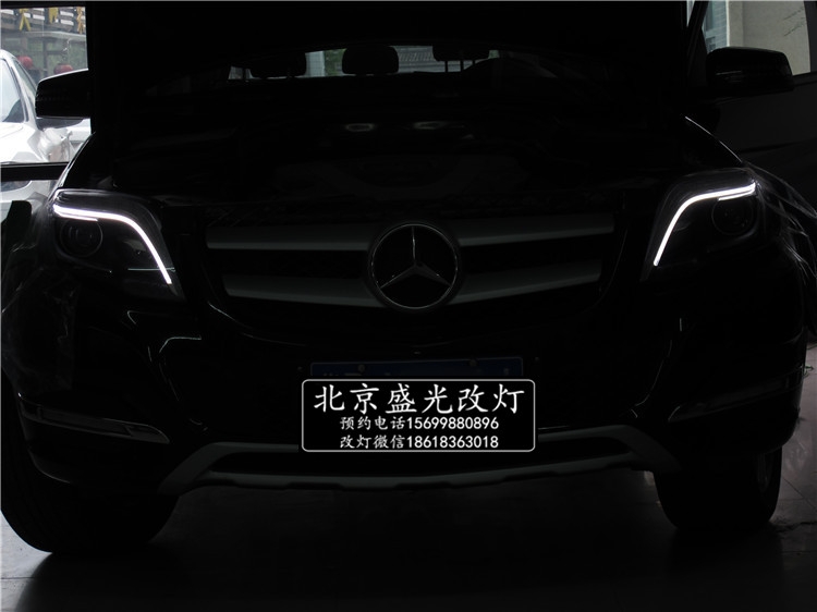 北京改燈 奔馳GLK300升級原廠智能隨動氙氣大燈 北京無界汽車服務(wù)