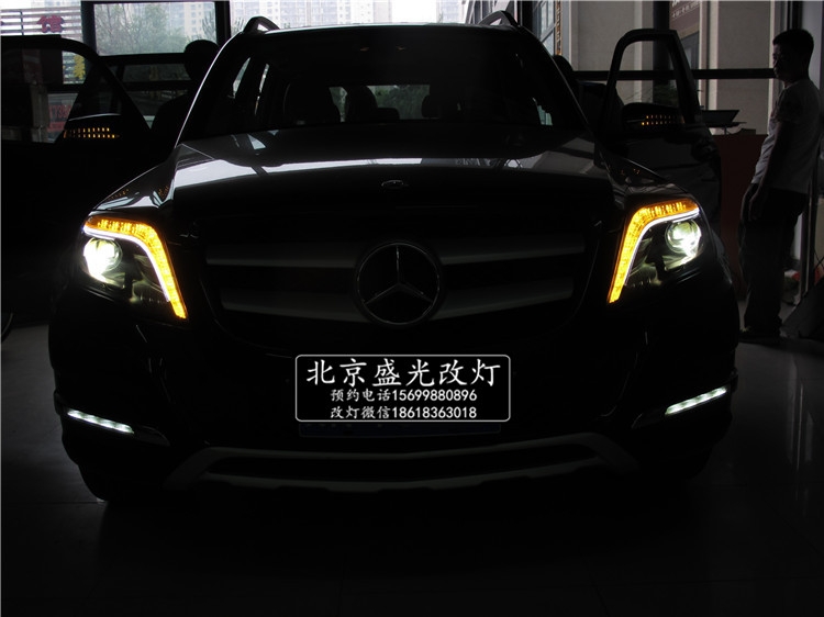 北京改燈 奔馳GLK300升級原廠智能隨動氙氣大燈 北京無界汽車服務(wù)