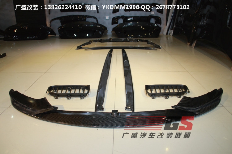 BMW寶馬4系F32 F33改裝M-TECH包圍碳纖維前唇 后唇排氣管大包圍