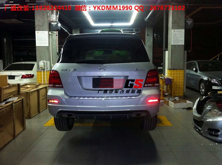 新款奔馳GLK260 GLK300改裝LODER1899洛德大包圍排氣管碳纖維尾翼