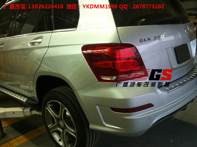 新款奔馳GLK260 GLK300改裝LODER1899洛德大包圍排氣管碳纖維尾翼