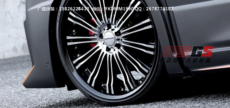 豐田VELLFIRE/Alphard埃爾法改裝WALD大包圍中網(wǎng)尾翼排氣管小包圍
