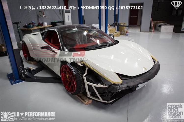 法拉利458改裝LB FERRARI寬體包圍 碳纖維尾翼前唇后唇 IPE排氣管