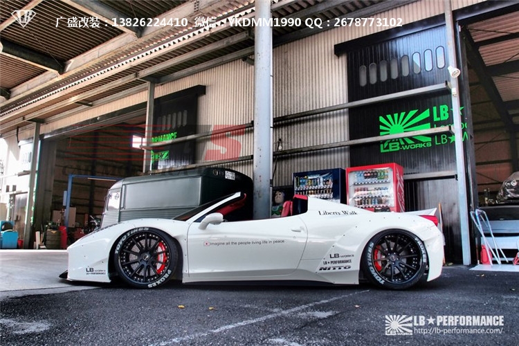 法拉利458改裝LB FERRARI寬體包圍 碳纖維尾翼前唇后唇 IPE排氣管