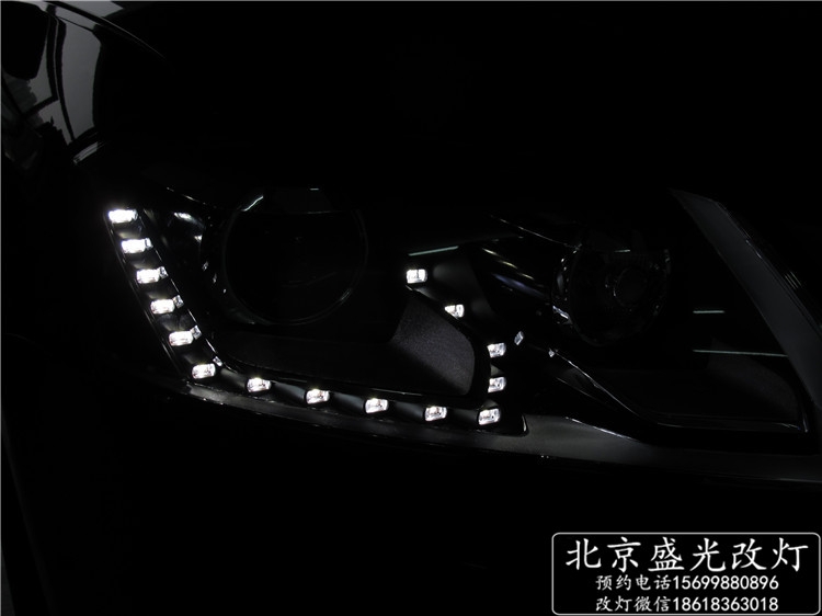新邁騰升級原廠高配LED淚眼日行燈氙氣大燈總成