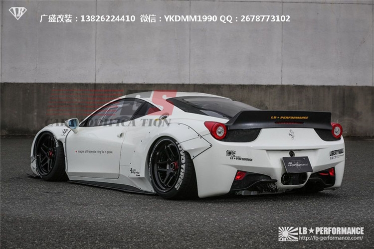 法拉利458改裝LB FERRARI寬體包圍 碳纖維尾翼前唇后唇 IPE排氣管
