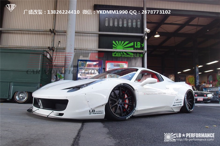 法拉利458改裝LB FERRARI寬體包圍 碳纖維尾翼前唇后唇 IPE排氣管