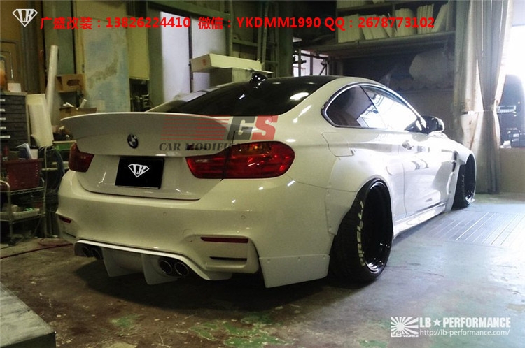 寶馬4系M4 F80 F33 F82改裝LB-Performance寬體包圍碳纖維前后唇