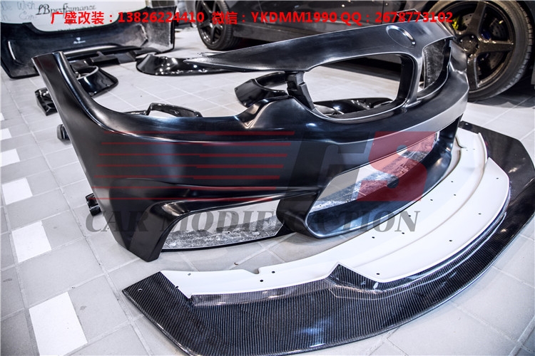 廣盛改裝BMW寶馬4系改裝LB-Performance寬體大包圍碳纖維前唇尾翼