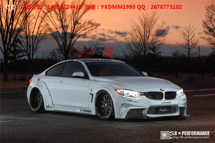 廣盛改裝BMW寶馬4系改裝LB-Performance寬體大包圍碳纖維前唇尾翼