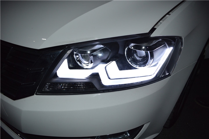 福州改燈店大眾朗行大燈升級(jí)飄帶款大燈總成福州榮海汽車照明