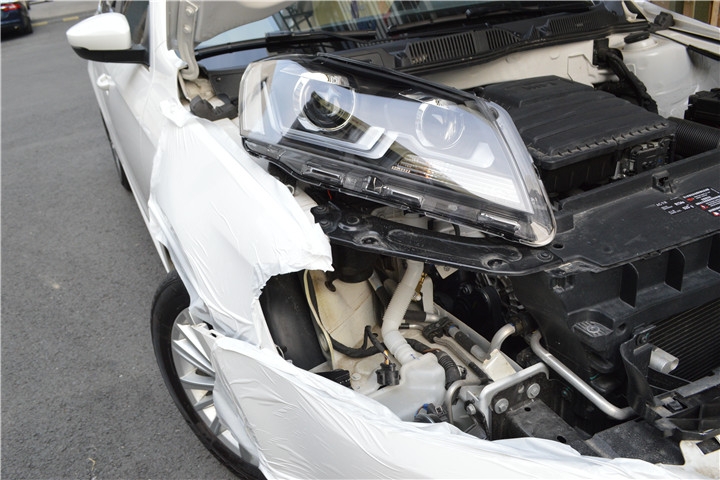 福州改燈店大眾朗行大燈升級(jí)飄帶款大燈總成福州榮海汽車照明