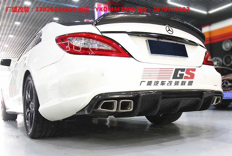 奔馳CLS300 CLS350 CLS60AMG改裝Renntech碳纖維后唇尾翼W218包圍