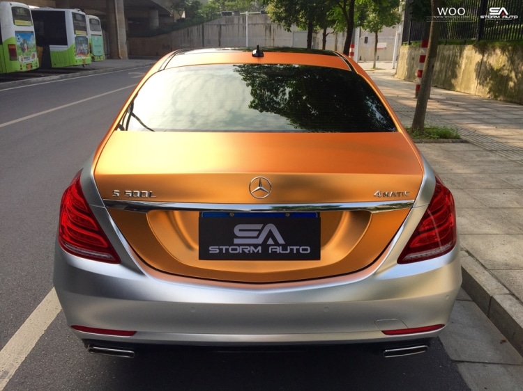 奔馳S500L亞光電鍍銀+亞光電鍍玫瑰金