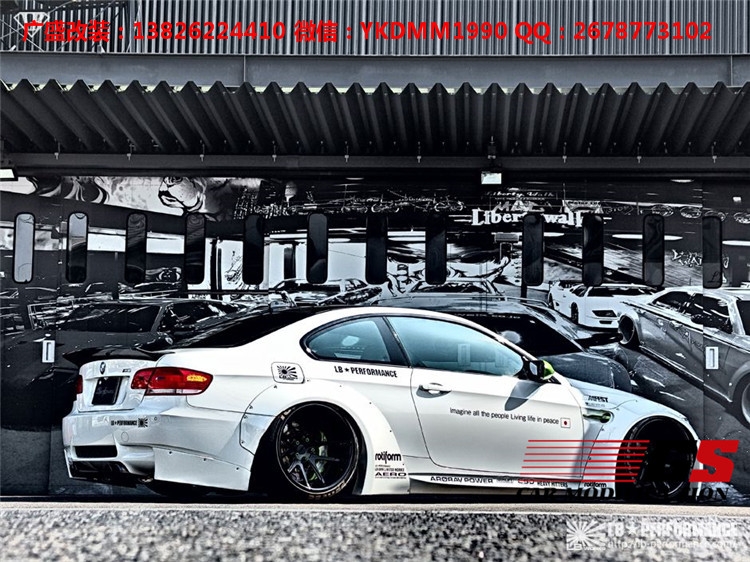 寶馬E92 M3改裝lb-performance寬體包圍碳纖維前唇尾翼輪眉葉子板