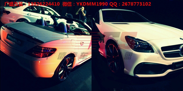 奔馳SLK200 SLK300 R172改裝WALD大包圍碳纖維尾翼后唇排氣管
