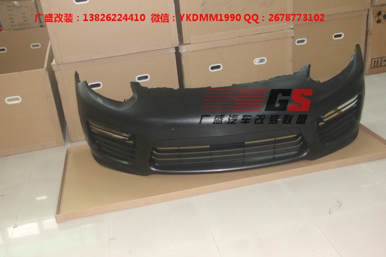 14 15保時捷Panamera970改裝Turbo大嘴前杠GTS大包圍日行燈排氣管