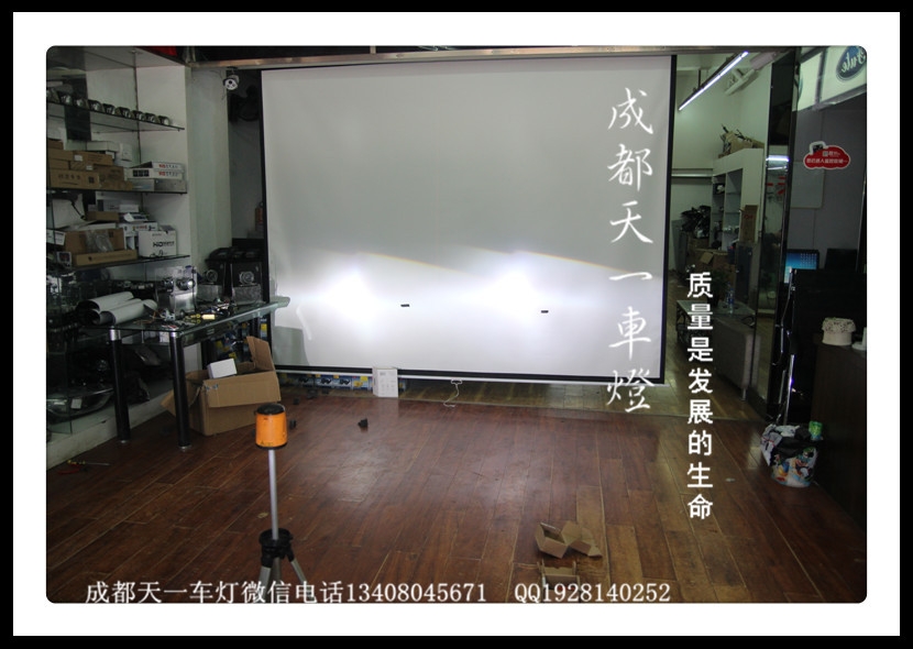 成都長(zhǎng)安奔奔改裝氙氣燈雙光透鏡日行燈