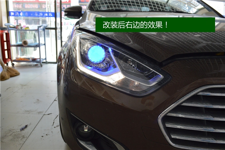 福建福州車燈升級(jí) 福州福睿斯改燈 大燈改裝氙氣燈海拉雙光透鏡 福州榮海汽車照明