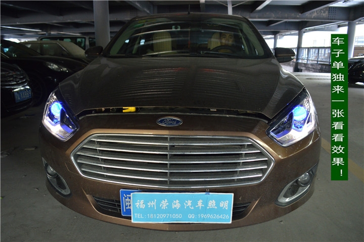 福建福州車燈升級(jí) 福州福睿斯改燈 大燈改裝氙氣燈海拉雙光透鏡 福州榮海汽車照明