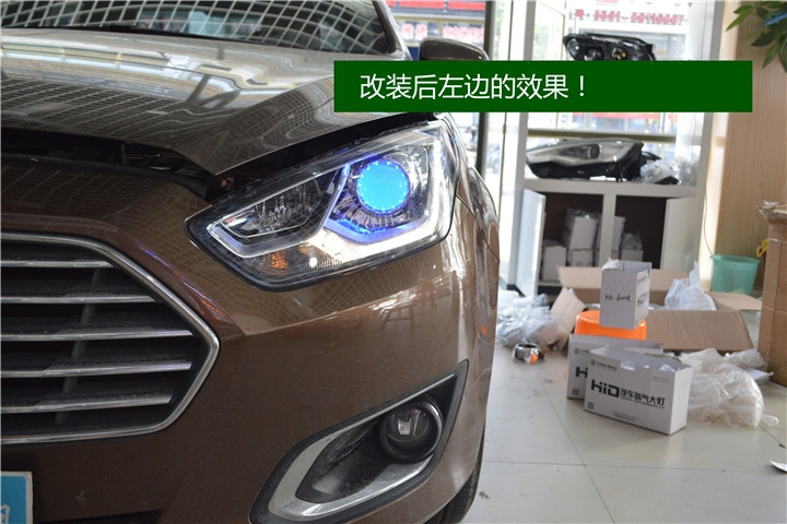 福建福州車燈升級(jí) 福州福睿斯改燈 大燈改裝氙氣燈海拉雙光透鏡 福州榮海汽車照明