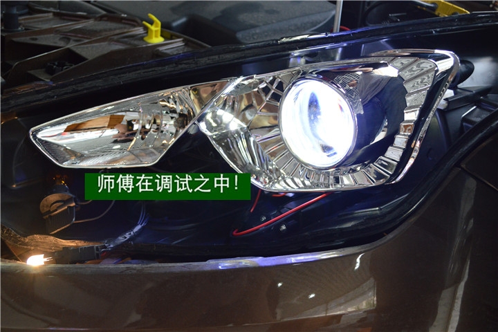 福建福州車燈升級(jí) 福州福睿斯改燈 大燈改裝氙氣燈海拉雙光透鏡 福州榮海汽車照明