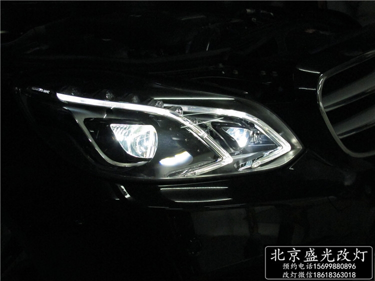 奔馳E200/E260/E320改原廠豪華智能隨動LED照明大燈