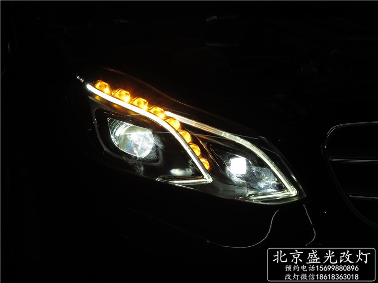 奔馳E200/E260/E320改原廠豪華智能隨動LED照明大燈