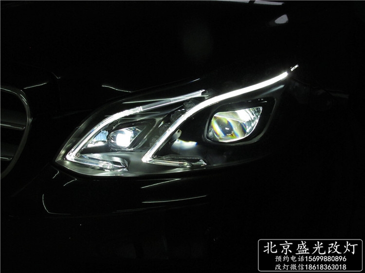 奔馳E200/E260/E320改原廠豪華智能隨動LED照明大燈