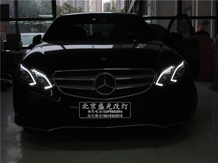 奔馳E200/E260/E320改原廠豪華智能隨動LED照明大燈