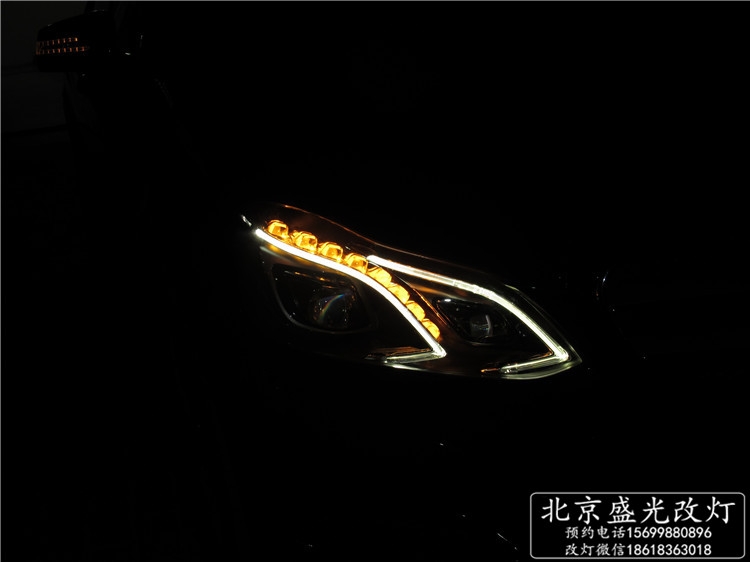 奔馳E200/E260/E320改原廠豪華智能隨動LED照明大燈