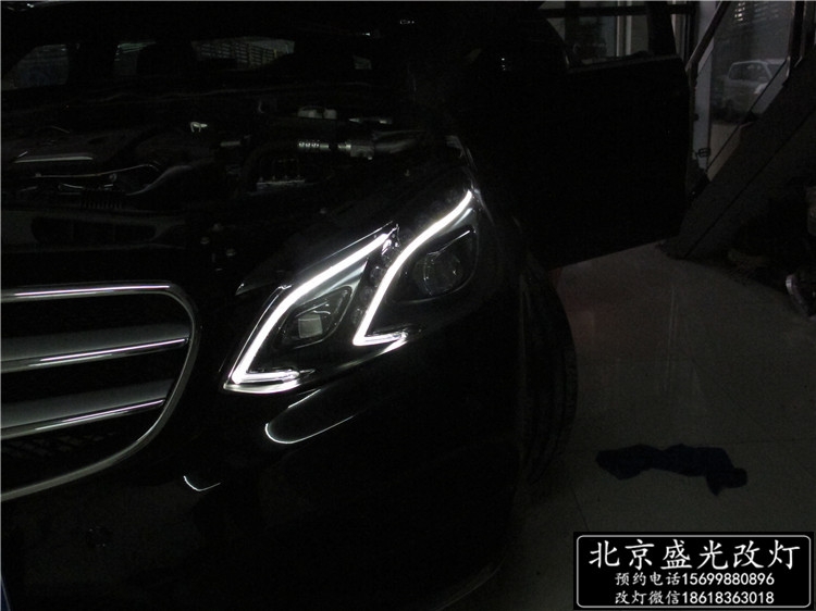 奔馳E200/E260/E320改原廠豪華智能隨動LED照明大燈