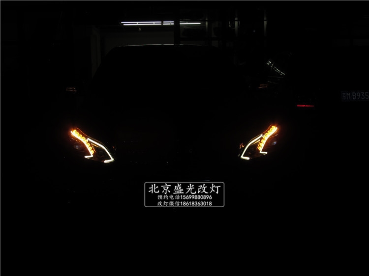 奔馳E200/E260/E320改原廠豪華智能隨動LED照明大燈
