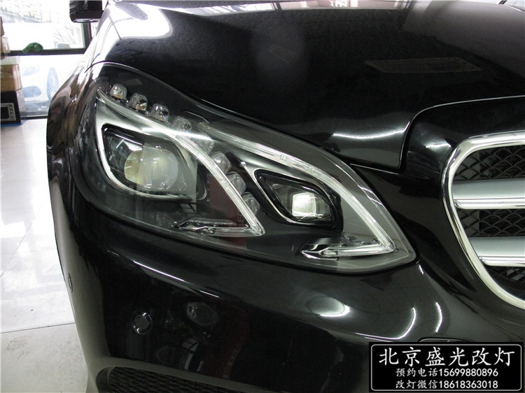 奔馳E200/E260/E320改原廠豪華智能隨動LED照明大燈