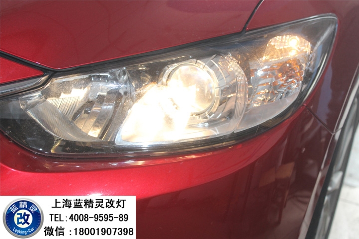 上海阿特茲改燈 阿特茲車燈改裝 阿特茲車燈不亮 阿特茲改海拉五雙光透鏡歐司朗氙氣大燈