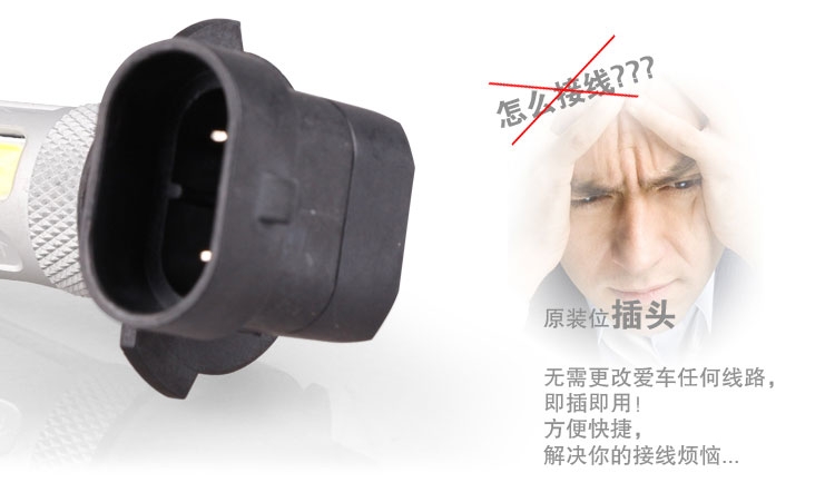 led汽車前霧燈9005 8006霧燈燈泡超亮汽車改裝配件 cob led汽車防霧燈