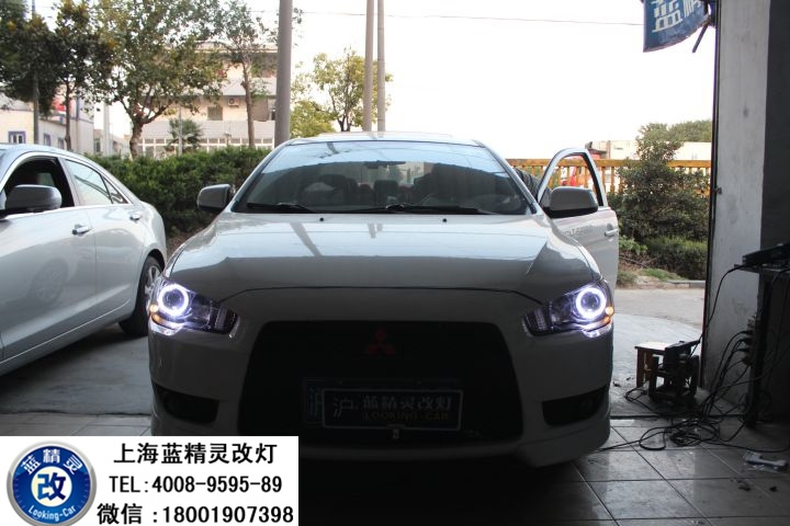 上海翼神改燈 上海翼神車燈改裝 翼神改Q5雙光透鏡歐司朗氙氣大燈 寶山改燈