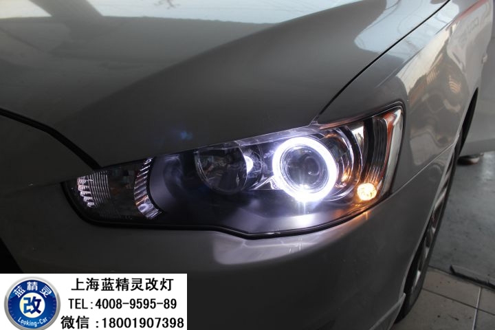 上海翼神改燈 上海翼神車燈改裝 翼神改Q5雙光透鏡歐司朗氙氣大燈 寶山改燈