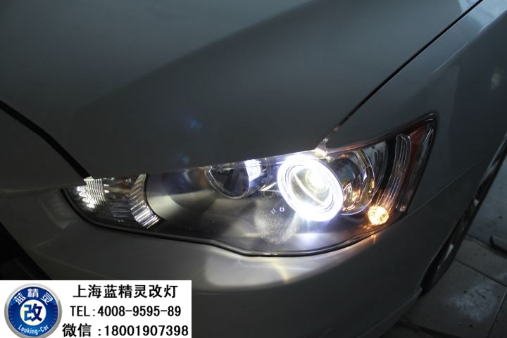 上海翼神改燈 上海翼神車燈改裝 翼神改Q5雙光透鏡歐司朗氙氣大燈 寶山改燈