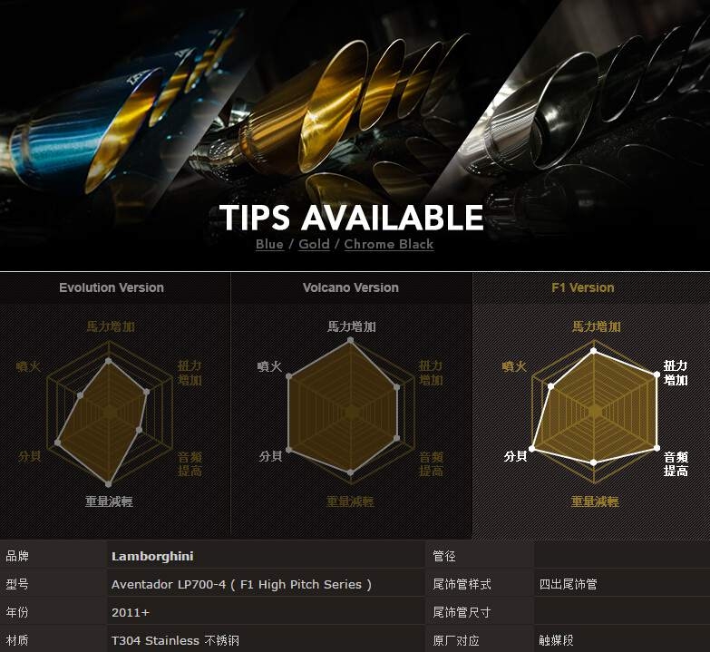 Fi-Exhaust Fi可變閥門排氣 蘭博基尼LP700 Ultimate F1 Version