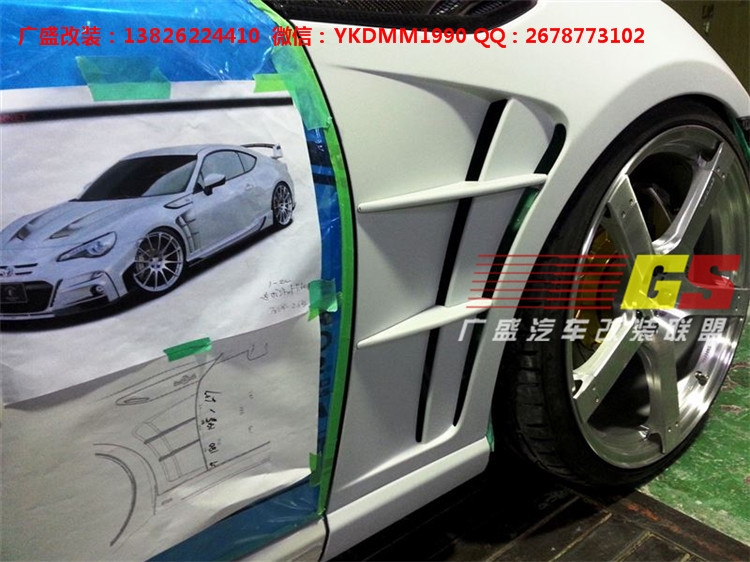 豐田GT86改裝碳纖維后唇后擾流前唇小包圍尾翼ROWEN款包圍葉子板