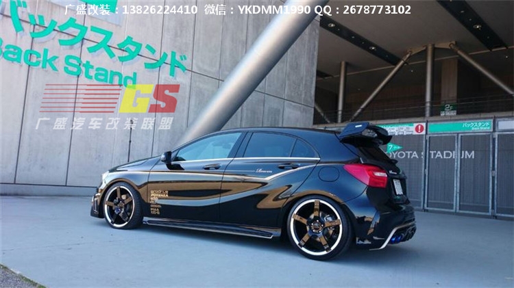 奔馳A級W176改裝ROWEN大包圍尾翼排氣管A180 A260 A45 改裝小包圍