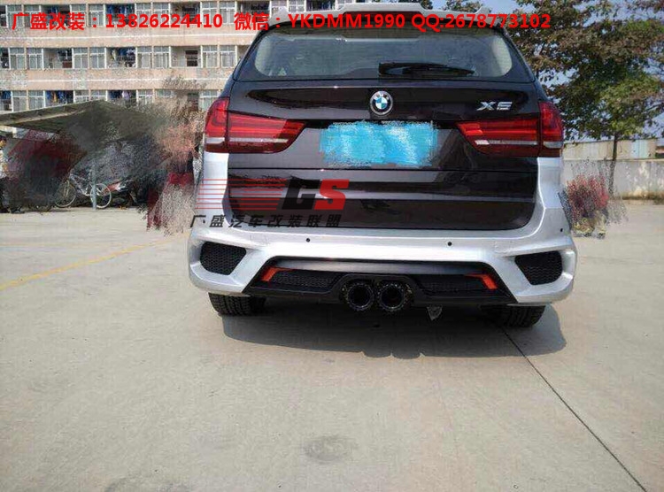 14 15寶馬X5改裝洛德loder1899寬體包圍F15改裝大包圍尾翼排氣管