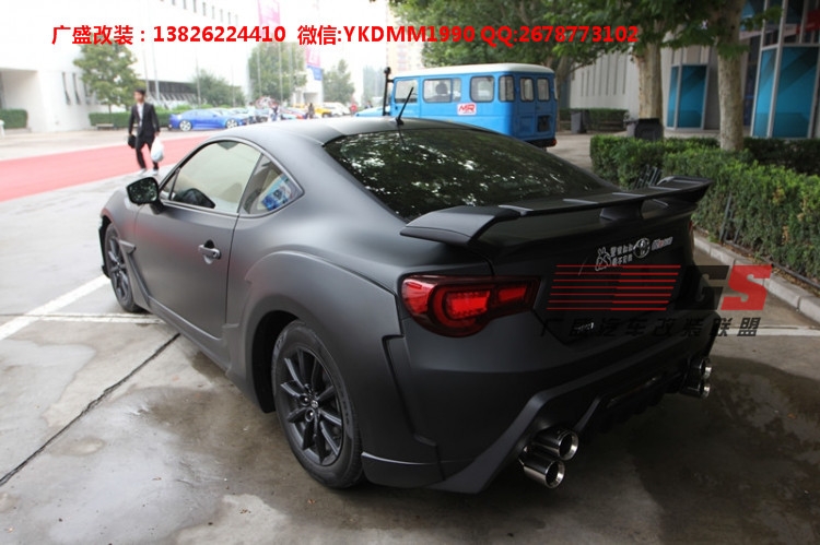 豐田GT86改裝WALD款大包圍小包圍尾翼碳纖維機(jī)蓋排氣管后唇前唇