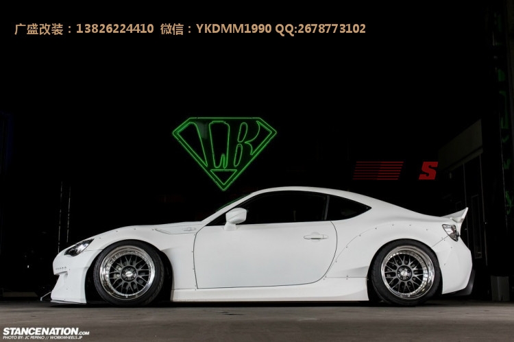 豐田GT86改裝Greddy Rocket bunny寬體二代大包圍碳纖維前唇排氣