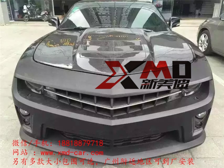 雪弗蘭科邁羅改裝碳纖維開孔機(jī)蓋大黃蜂碳纖機(jī)蓋寬體大包圍改裝